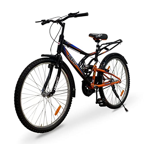 Image of Hero MIG 26'T Inches, Single Speed, Rear Suspension Road Bicycle with Free Bell & Lock | Ideal for : 13+ Years