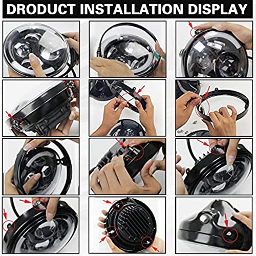 Skuntuguang 7" 7 Inch Black Headlight Housing Bucket For Kawasaki Honda Yamaha Chopper Cafe Racer Bobbe #TOP4