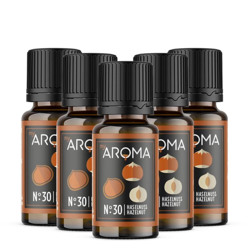 Gotas aromáticas totalmente naturales de myAROMA (5 x 10 ml, avellana)