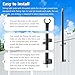 AILBTON 4.8Ft String Light Poles 6 Pack,Light Poles for Outside Lights,Outdoor with Fence Brackets Hanging Lights,Metal Stand Deck Patio Backyard