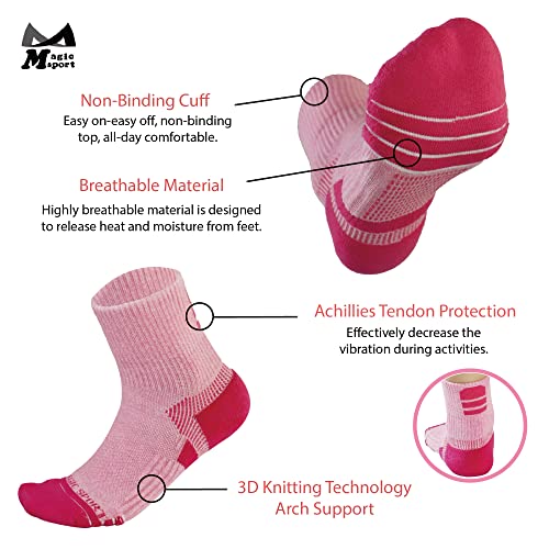 M Magic Sport Athletic Cushioned Crew Socks, 2 Pairs, Men and Women, Gift, Running, Jogging, Hiking, Cycling, Fitness2