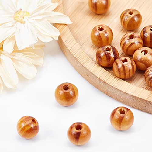 OLYCRAFT 100 Pcs Natural Wood Beads 12mm Pinewood Bead Round Loose Wood Bead Burlywood Spacer Beads for Craft Making DIY Jewelry - Image 3