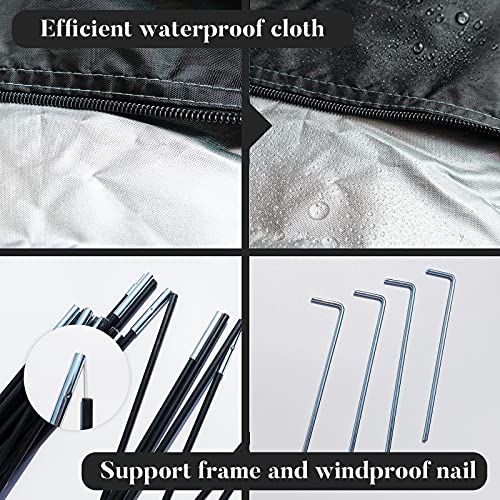 Maizoa BJD4-5 Outdoor Bike Covers Storage Shed Tent,210D Oxford Thick Waterproof Fabric,Outdoor Aluminum Alloy Bracket Bicycle Storage Shed thumb #7