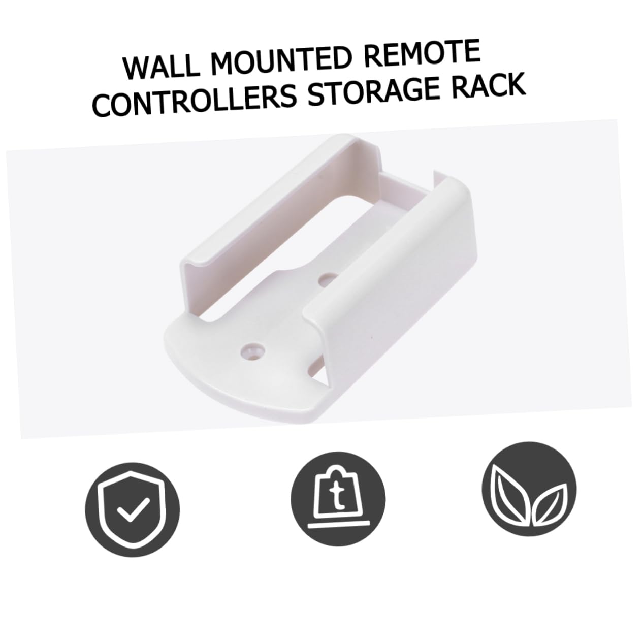 2 soportes de pared para mandos a distancia de plástico blanco creativo para mandos a distancia, solución de almacenamiento ordenada para el hogar, diseño simple, accesorio que ahorra espacio