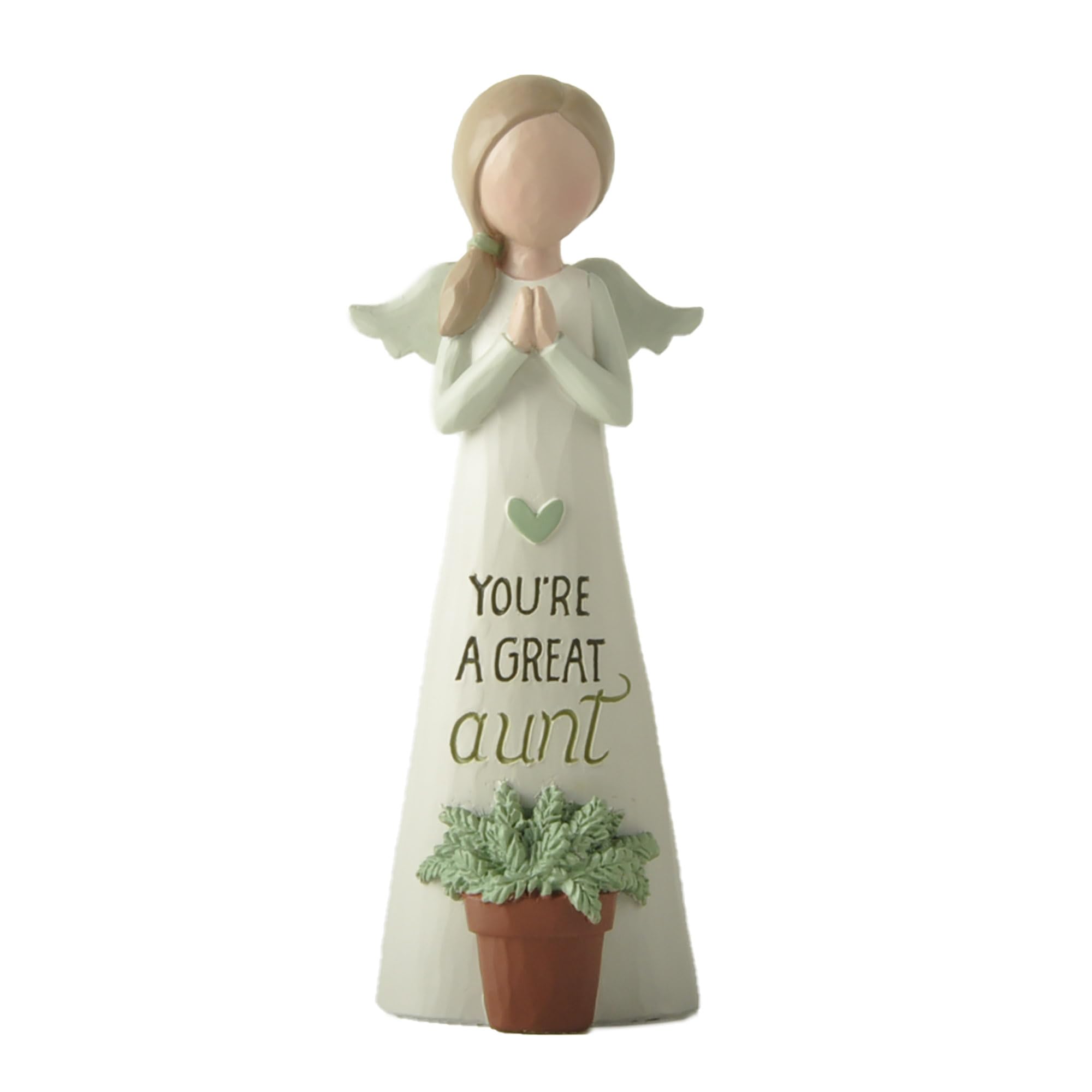 Feather & Grace Great Aunt Angel Figurine – Handcrafted Resin Ornament, Sentimental Gift for Aunts, 14cm Freestanding Collectible