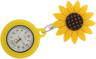 iplusmile Womens Digital Watch Womans Watch Nurse Fob Watch Nurse Pocket Watch， Sunflower Watch Hanging Buckle Nurse Watch for Nurse Doctor- 1pc Nurse Stethoscope Digital Watch