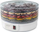 NutriChef Deshidratador de alimentos eléctrico con 5 bandejas, Para Frutas, Verduras, Carne, Beef jerky, Snacks saludables en casa, Secado uniforme por circulación de calor