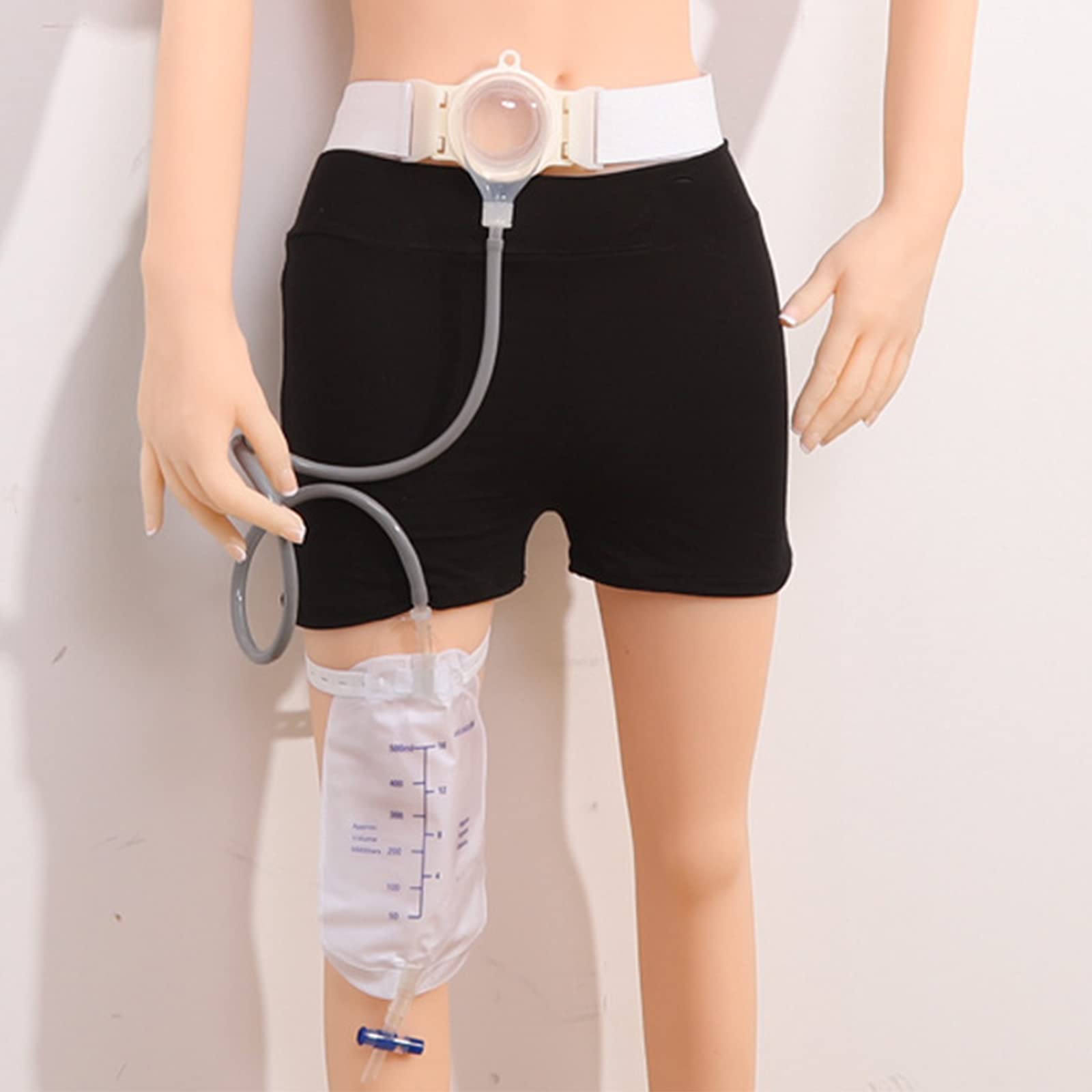 Sacca for urina a taglio completo con lato in vita, a prova di perdite, senza bisogno incollare, for la cura della colostomia, 35 mm