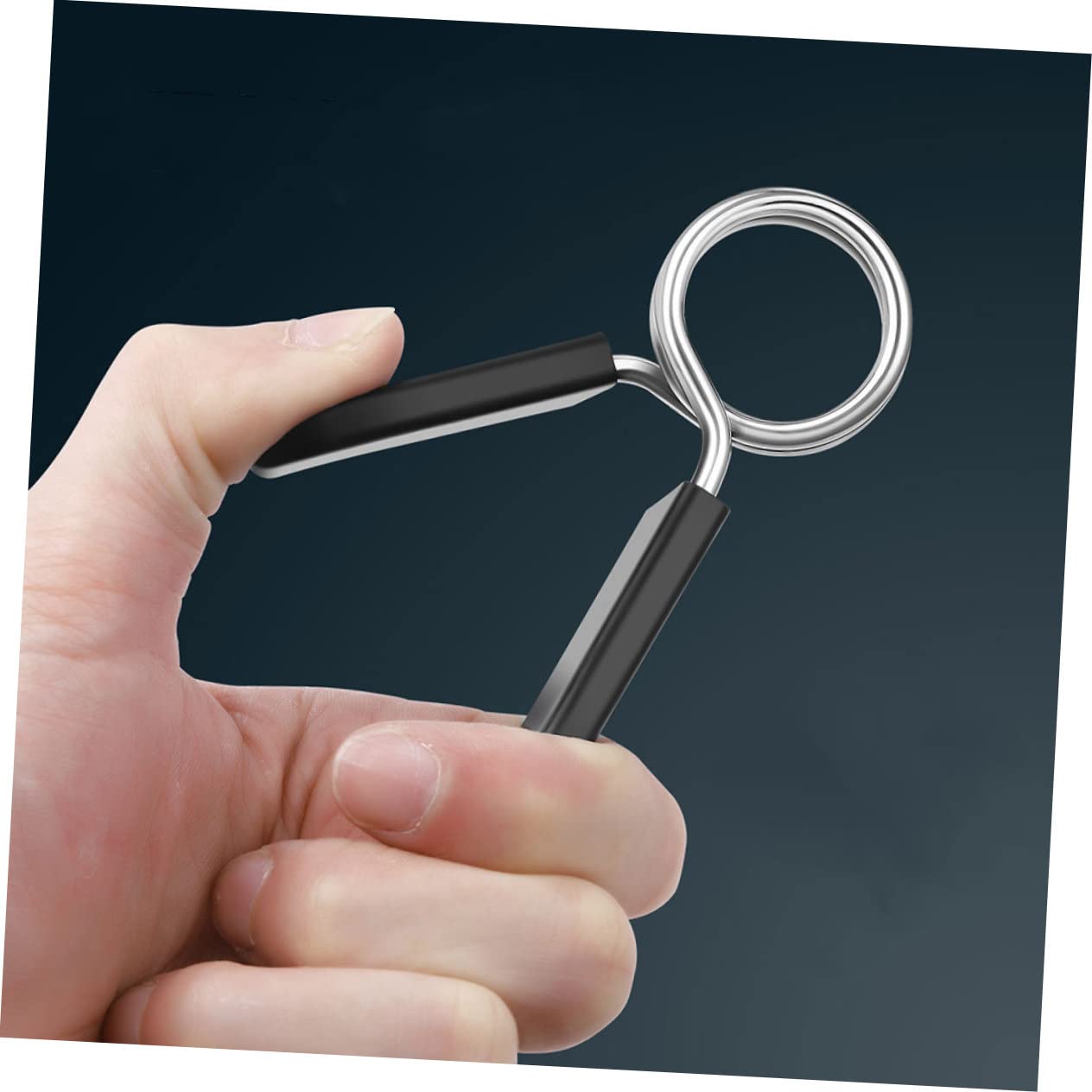 WHAMVOX 4pcs Dumbbell Bars Weightlifting Barbell Clamp Spring Lock Collars for Weight Plates