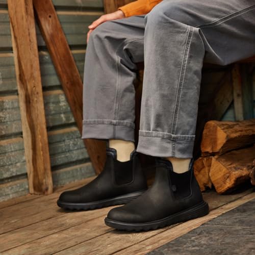 HEYDUDE Branson Boot Craft Leather - Black/Black - image 2