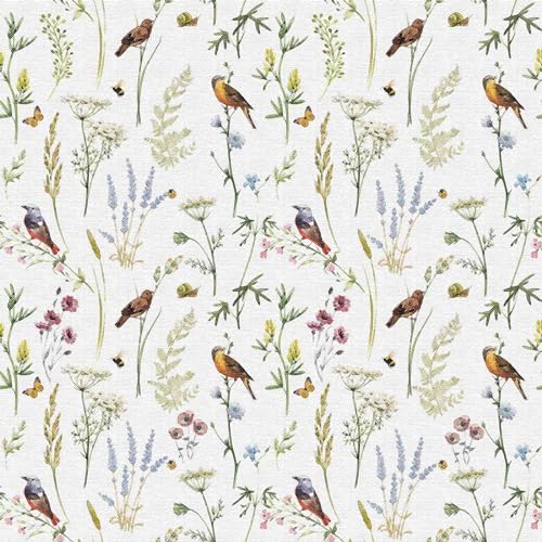 Abyssaly Leaf Wallpaper Peel and Stick Bird and Floral Mural Contact Paper, 17.7in x 118in White Green Vinyl Self Adhesive Removable Boho Wall Paper for Bedroom Home Cabinet Decoration