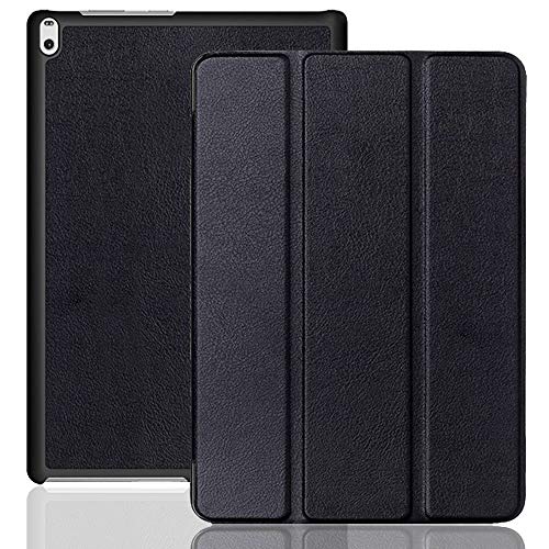 Image of ProElite Ultra Sleek Smart Flip Case Cover for Lenovo Tab E10 Tablet (Black)