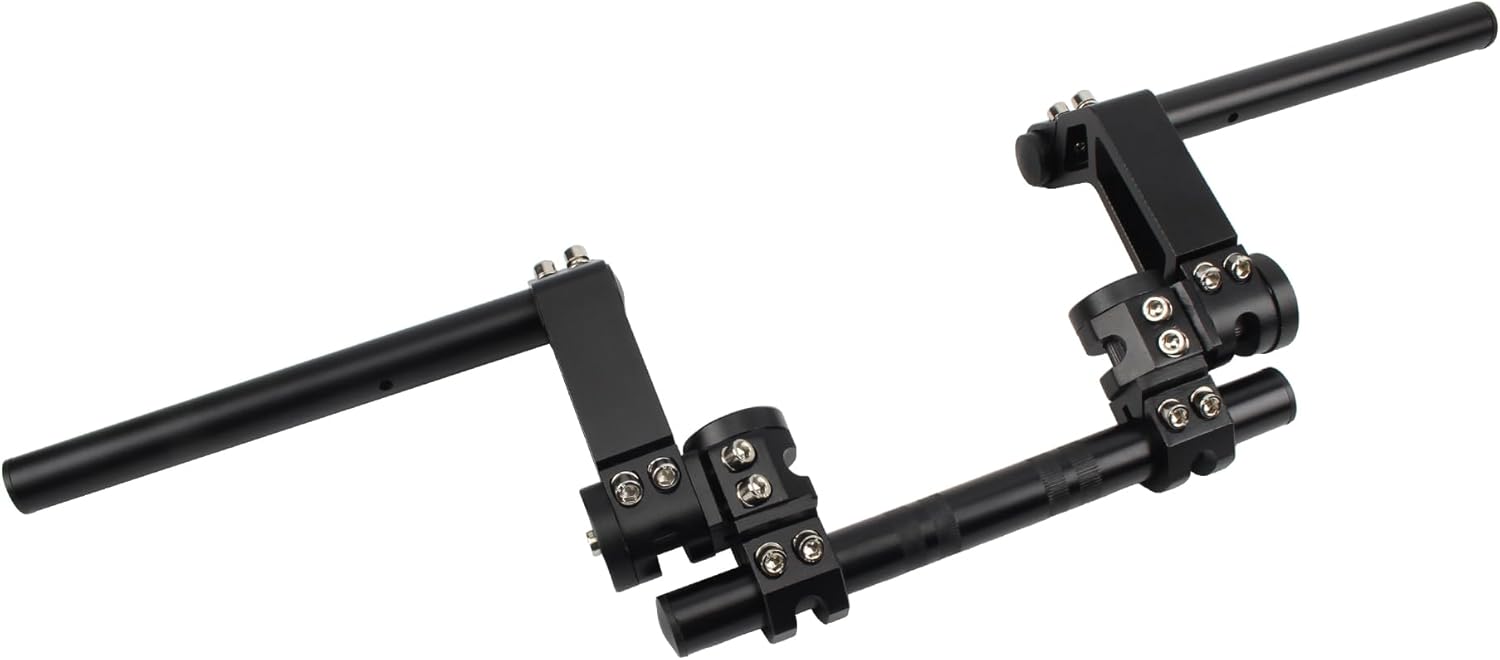 PowerMotor 7/8" 22MM Adjustable Motorcycle Handlebars,Dirt Bike Removable Handle Bar Compatible With 125cc Pit Bike Motocross Scooter-Black