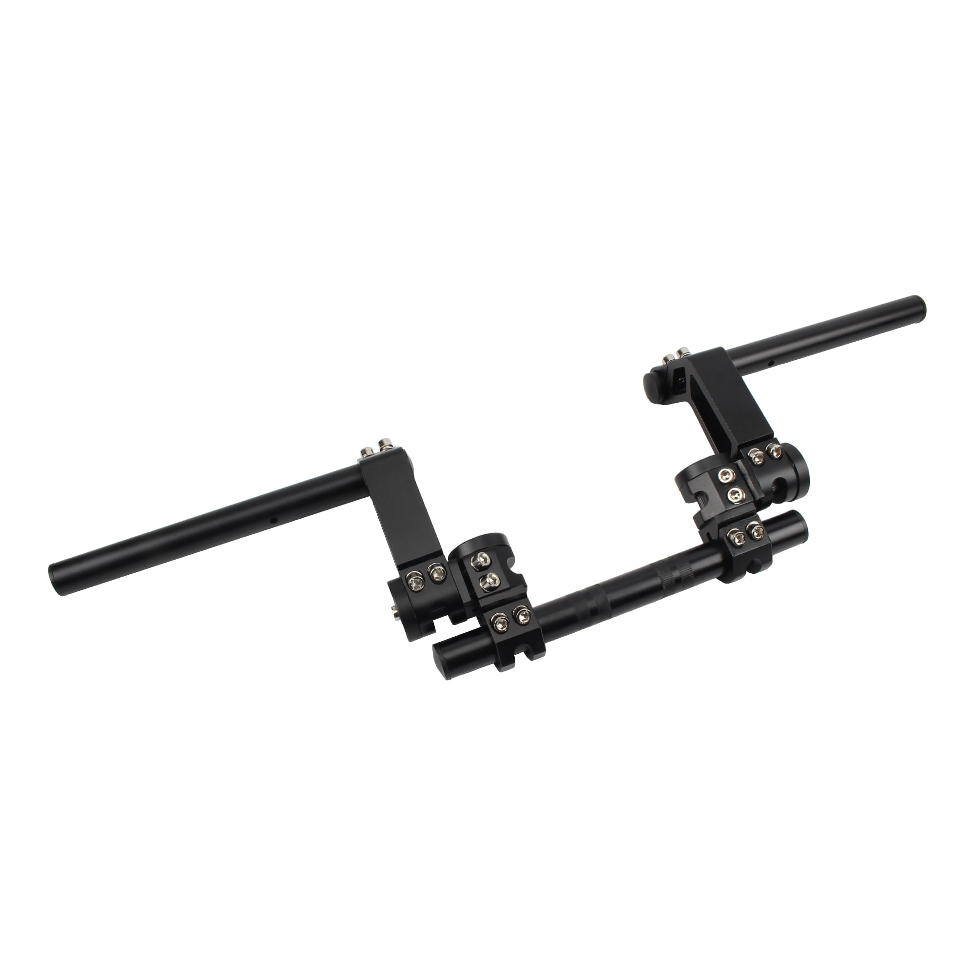 22MM Guidon Moto réglable,CNC Guidon Amovible Compatible avec Moto Tout-terrain Remplacement pour Dirt Bike Motocross Scooter 125cc Noir
