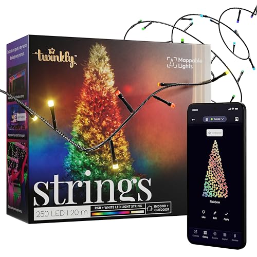 Luci di Natale guidate con lo smartphone: cosa sono e dove acquistarle! Twinkly Strings 250 LED RGB+Bianco, Striscia di Luci LED per...