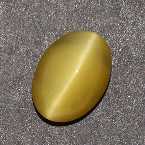 3.43 Carat Yellow Cats Eye Smooth Cabochon Oval 11.2X8.2X5.7 Mm Loose Gemstone | Chrysoberyl Cat's Eye Gemstone | Genuine Cat's Eye | Cat's Eye Jewelry | Cat's Eye Jewelry Making Gemsotne By Rasav Gems #TOP2