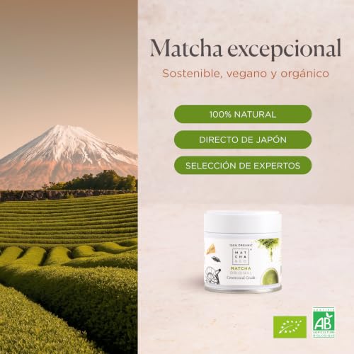 Miniatura 6 de Matcha Co Té Verde Matcha 100 Ecológico, 100 Natural, Grado Ceremonial, Polvo Orgánico De Japón, 30g