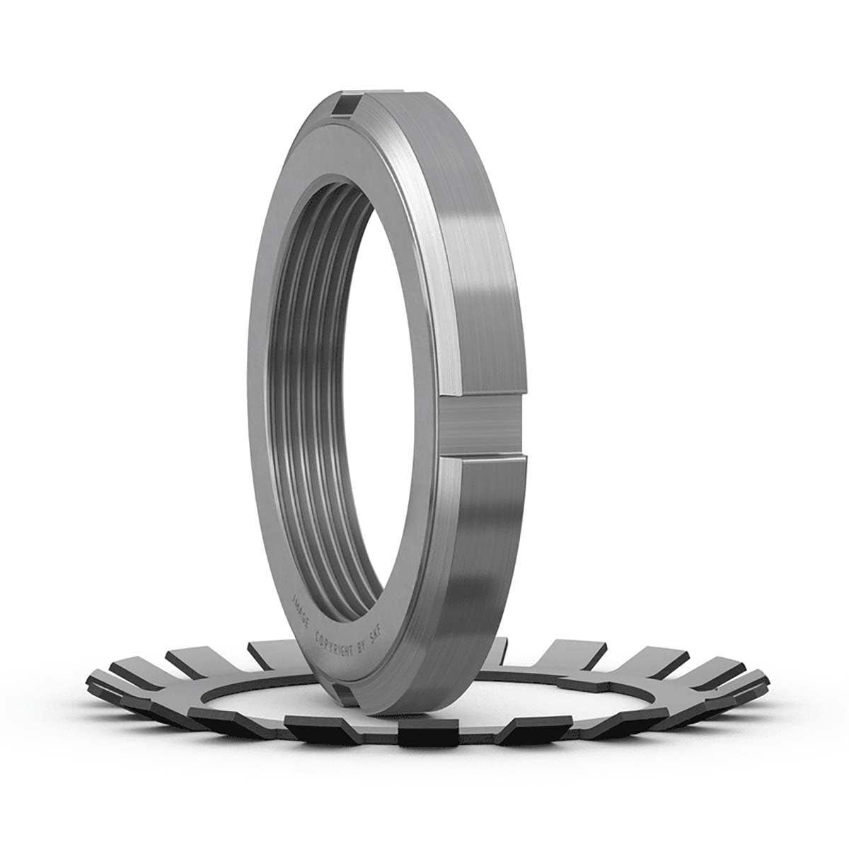 SKF KM 34 Standard Locknut, Right Hand, Not Self-Locking, Steel, Metric, M170 x 3mm Thread