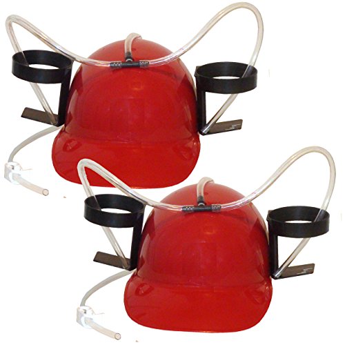 2 Trinkerhelme für Dosen und Flaschen Scherzartikel Partygag Helm Saufhelm Hut