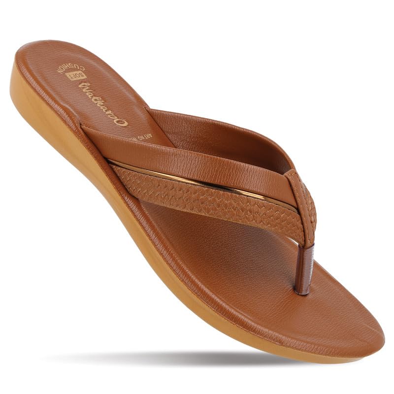Image of WALKAROO Women's Casual Sandal| Soft Cushioned Footbed & V-Strap upper|Anti-Slip PU sole |Indoor & Outdoor,Daily Use,Causal Sandals-WLR70401