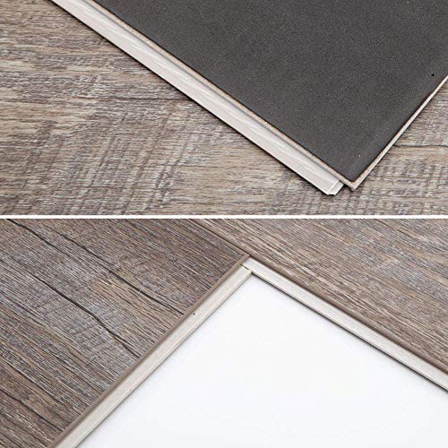 Diflart Lenox Estate Oak 23.6 sq.ft Vinyl Plank Flooring Click Locking 48x7 inch Lvt Flooring Waterproof Foam Back Rigid SPC Core Wood Grain Finish Pack of 10
