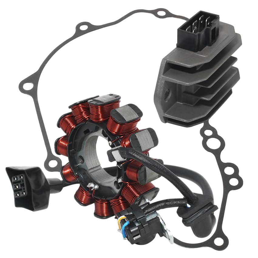 Stator Coil Rectifier Stator Gasket for Honda 2018 CRF250 CRF250R AC,2020 CRF250R CRF250RK,2019-2020 CRF250 CRF250R Stator Coil 31120-K95-A21 31120-K95-A41 Rectifier 31600-KZL-931