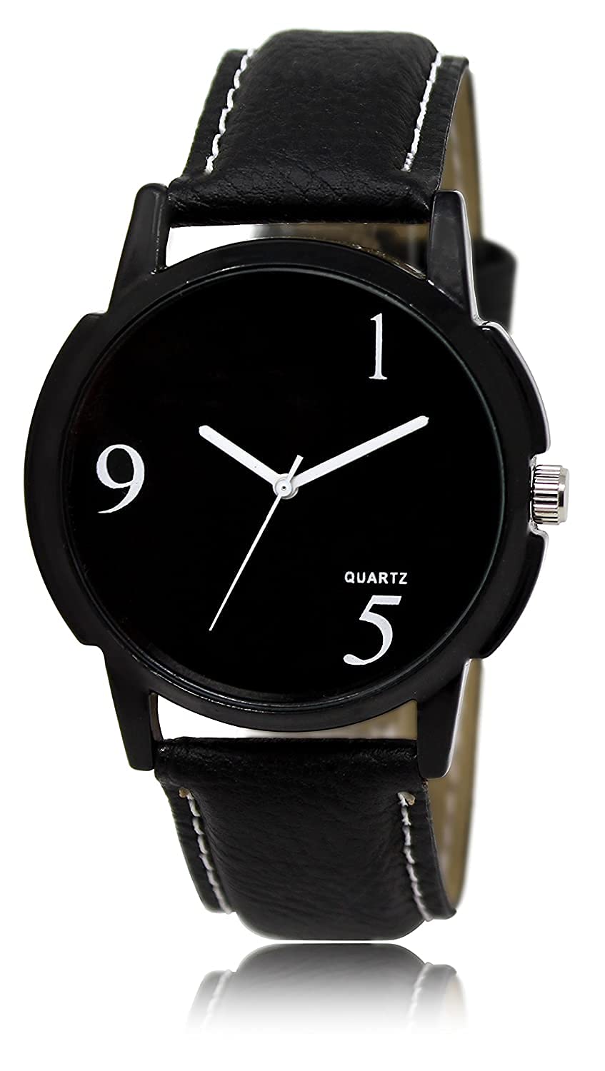 HORCHIS Black Dial Leather Strap Analog Watch for Men (B08BG3JG7J) Amazon Price History, Amazon Price Tracker