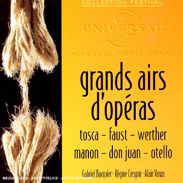 Grands Airs D'operas: Tosca-Faust-Werther-Manon-Do [Audio CD] Multi Interpretes