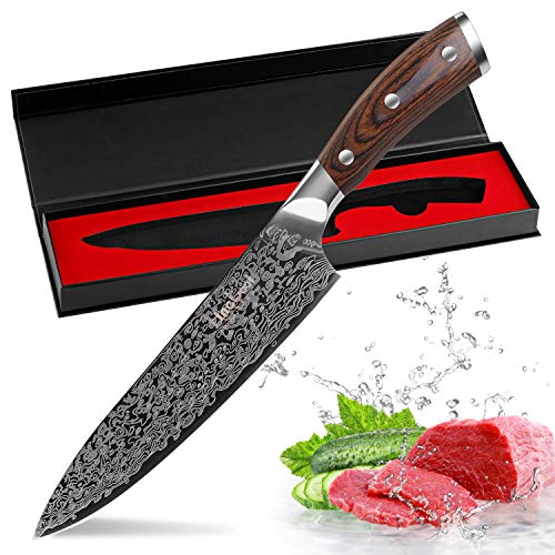Kitchen Knife,FineTool 8 inch Professional Chef's Knives Japanese 7Cr17 Stainless Steel Vegetable Cleaver