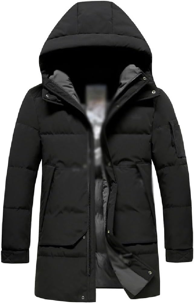 GDDZA 冬のメンズダウンジャケット暖かいフード付き厚みのあるホワイトダックダウン(180)