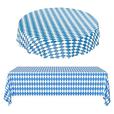 2 Pcs Oktoberfest Tischtuch, Bayrisch Oktoberfest Tischdeko Cover