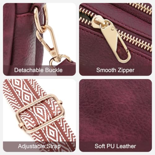 Image of Crossbody Bag for Women Vegan Leather Handbag Purse Anti Theft RFID