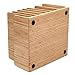 MobileVision Bamboo Device Organizer for Smartphones, Tablets and Laptops, 7 Slots With Extra Wide Slots for Laptops