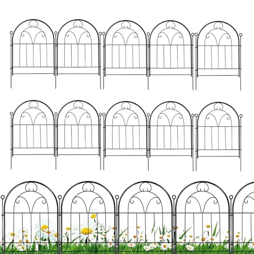 Valla arqueada de exterior resistente para delimitar macizos y proteger plantas, 10 paneles 2