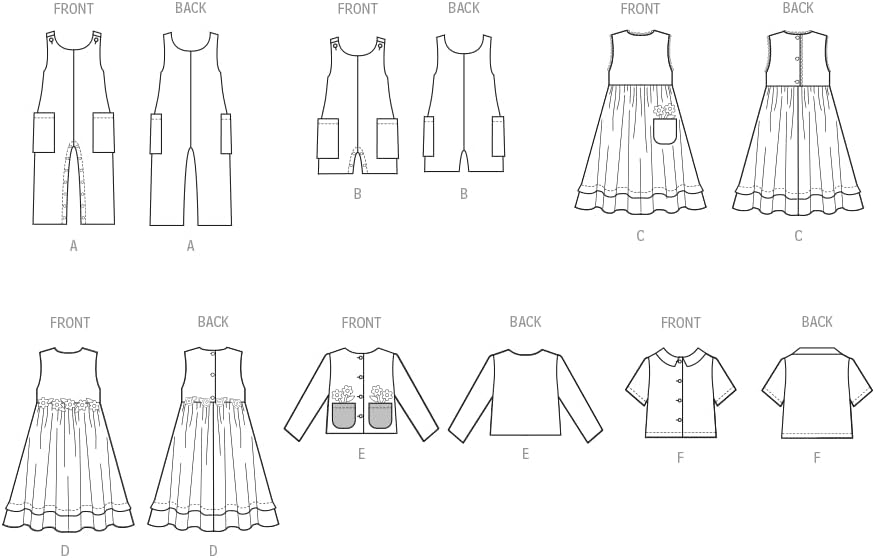 McCall's M8416CCB Toddlers' Romper, Dresses, Jacket and Shirt Sewing Pattern Kit by Laura Ashley, Design Code M8416, Sizes 1-2-3-4