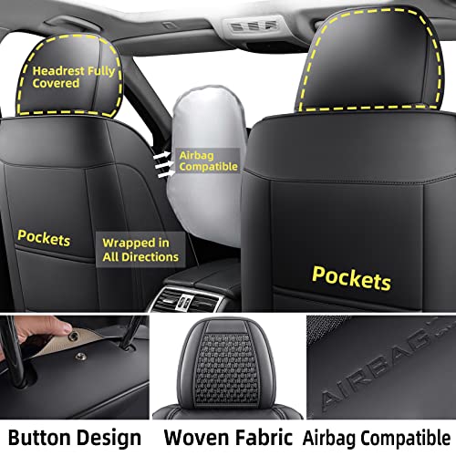 image for hikeaglauto Car Seat Covers Full Set, Faux Leather Seat Covers for Car