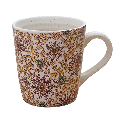Image of Miah Decor Ceramic Coffee Mugs Set with Serving Platter, Handmade Stoneware