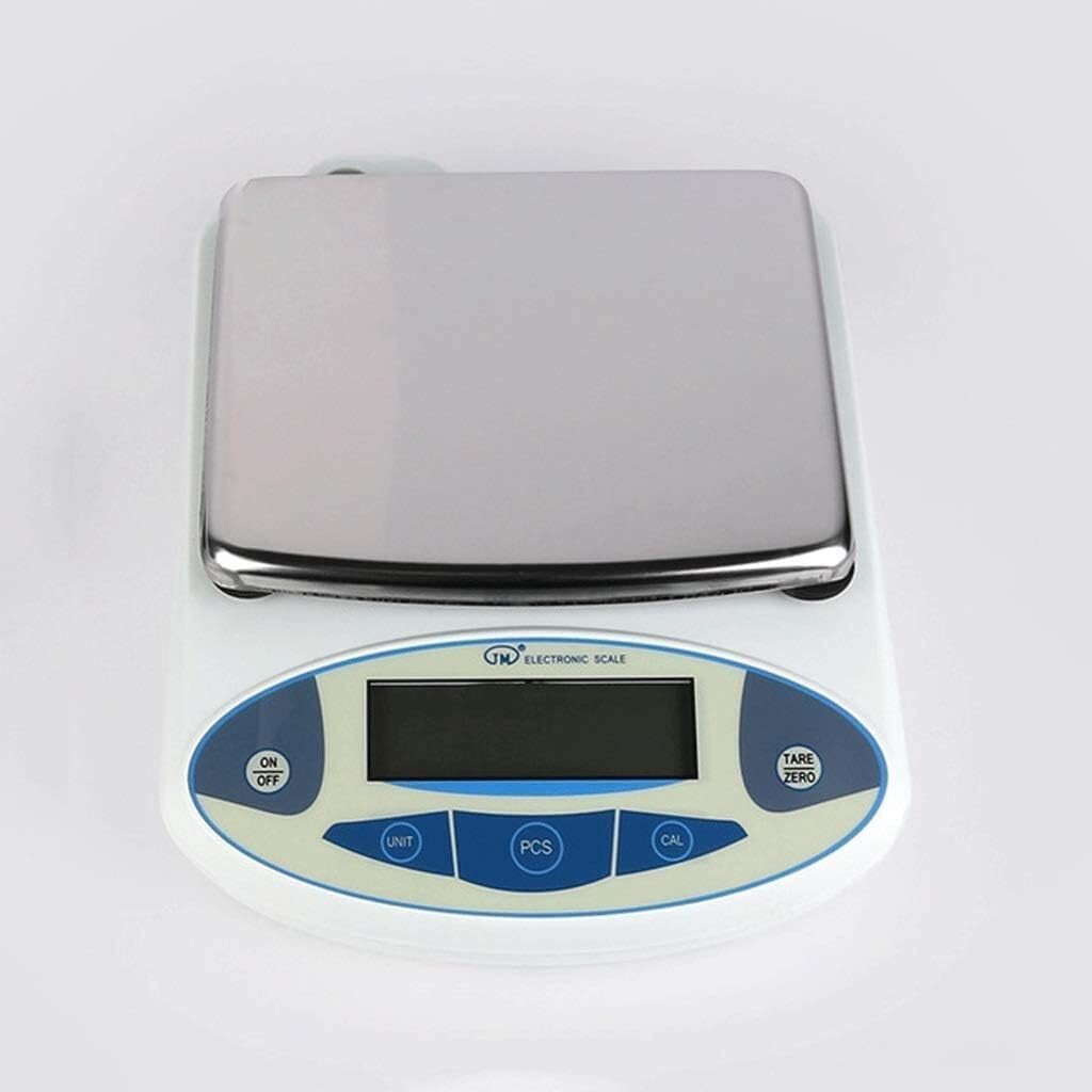Báscula for Paquetes pequeños Báscula de Cocina de Alta precisión Báscula electrónica Múltiples capacidades Joyería de Cocina Almacenamiento Compacto(3000g/0.1g)