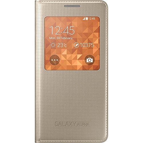 Samsung S-View Case Cover for Samsung Galaxy Alpha - Or