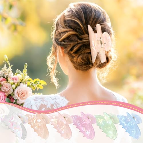 8 Piezas Grandes Pinzas Acrílicas para Cabello miniatura 6