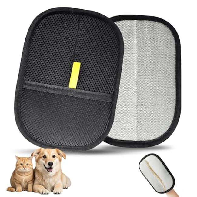 1 Pcs Pet Hair Removal Gloves Brush, Reusable Cat Dog Electrostatic Hair Remover Grooming Glove Tool-KpJM8J2C