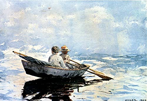 Tableau ramer le bateau Winslow Homer toile marine pour décoration salon