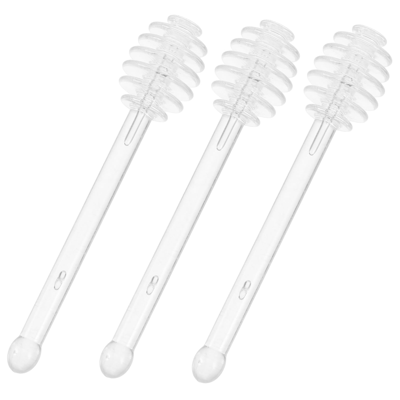 Amosfun 3Pcs Glass Honey Dipper Sticks Honey Mixing Tools for Syrup Jam and Viscous Liquids for Friends for Kitchen Use