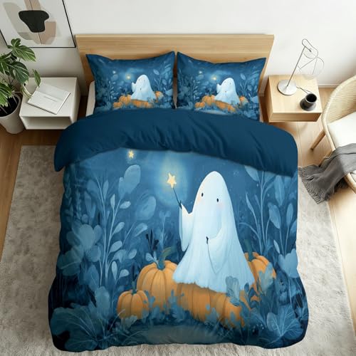 Juego de funda de edredón de dibujos animados para cama individual pequeña de 120 x 150 cm, juego de ropa de cama de 2 piezas, para decoración de dormitorio de niños, niñas y adultos, funda de edredón