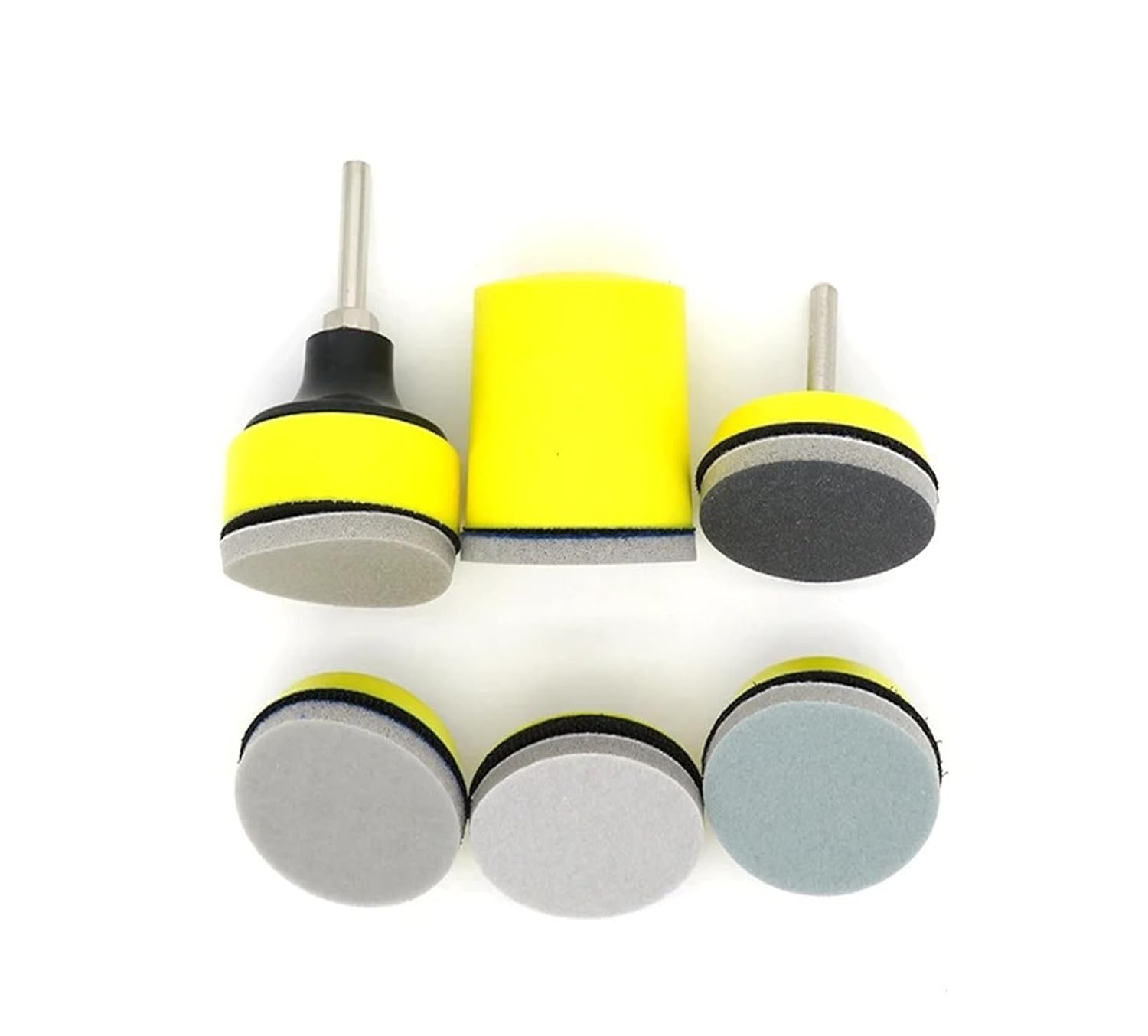 24 Pcs 2 Inch 50mm Flocking Round Sanding Sponge Abrasive Sanding Disc Hook and Loop for Car Phone Polishing Grinding(500-600)