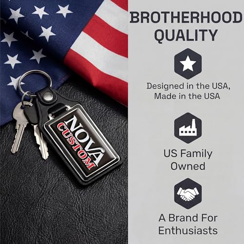 Image of Brotherhood Car Key Chain for Nova - Classic Models Keychain for Men and Women Gift Key Ring