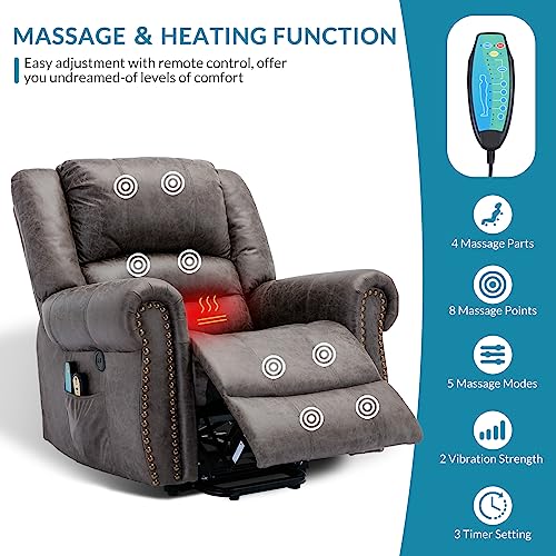 Sillón Power Lift Plegable Gris miniatura 4