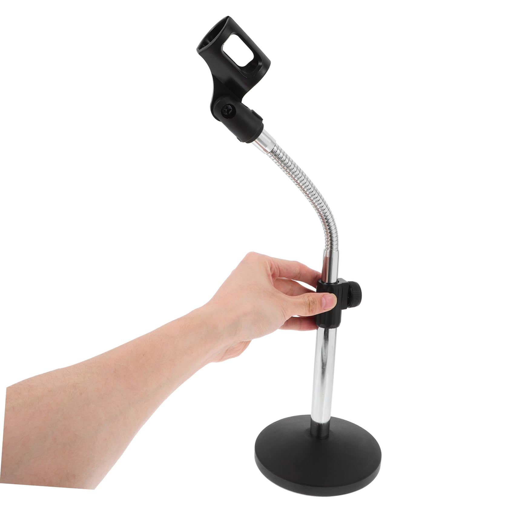 Supporto Microfono Da Tavolo Con Braccio Regolabile e Base Rotonda Pesante Stand Microfono Portatile Per Meeting e Live Broadcast Stabile Ed Elegante