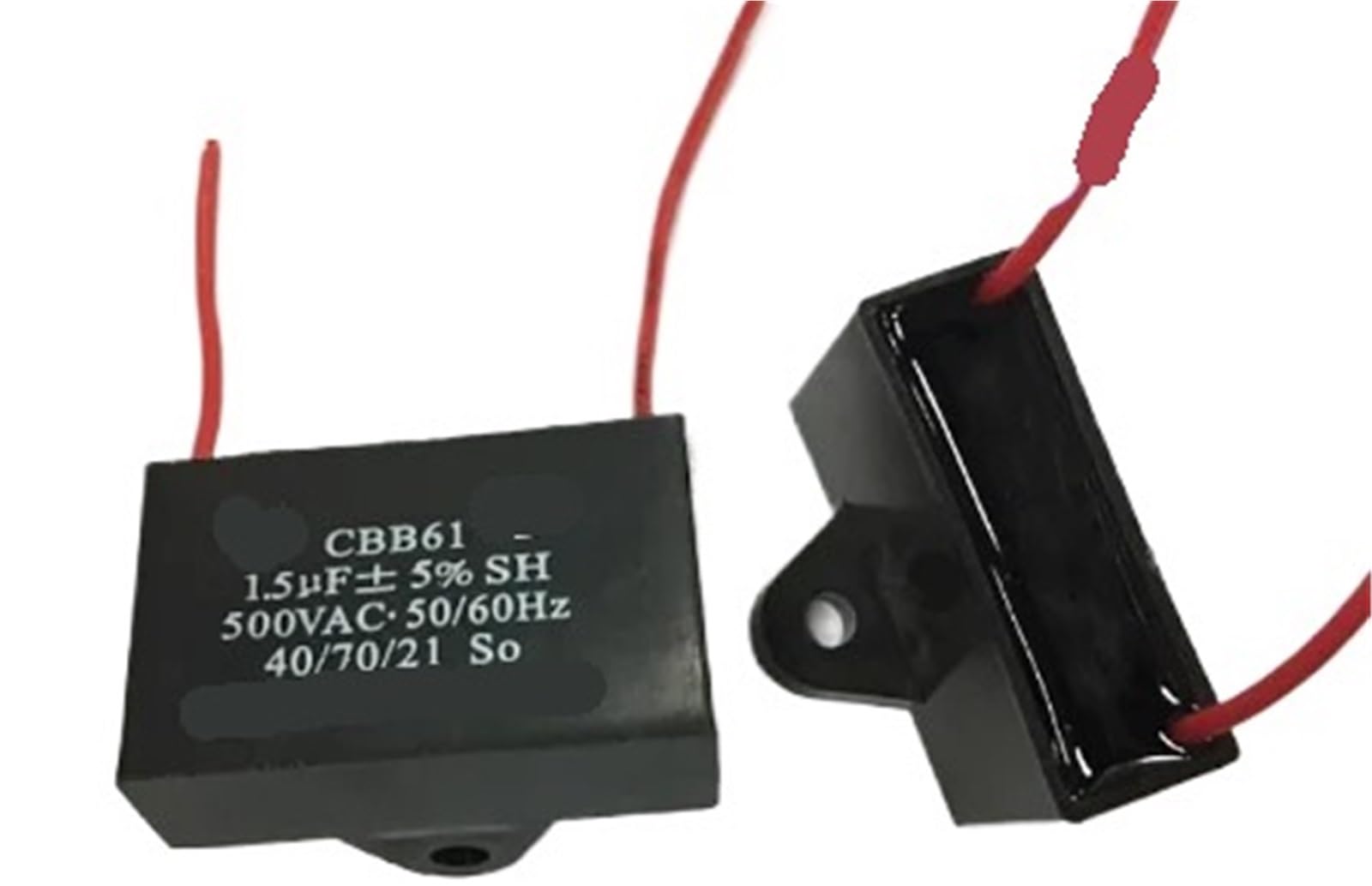 1 condensador de arranque for ventilador de techo CBB61 de 500 V, 0,8/1,2/1,5/1,8/2/2,5/3/4/4,5/5/6/8/10/12/14/15/16 UF, for campana extractora.(2UF500V)