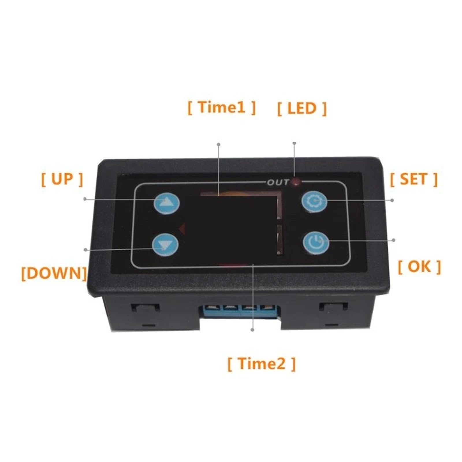 1 szt. Wyświetlacz LED Elektroniczny zegar cyfrowy moduł przekaźnikowy z zegarem DC 5V 12V 24V AC 85V-265V wyłącznik czasowy 220 V (DC 24 V)